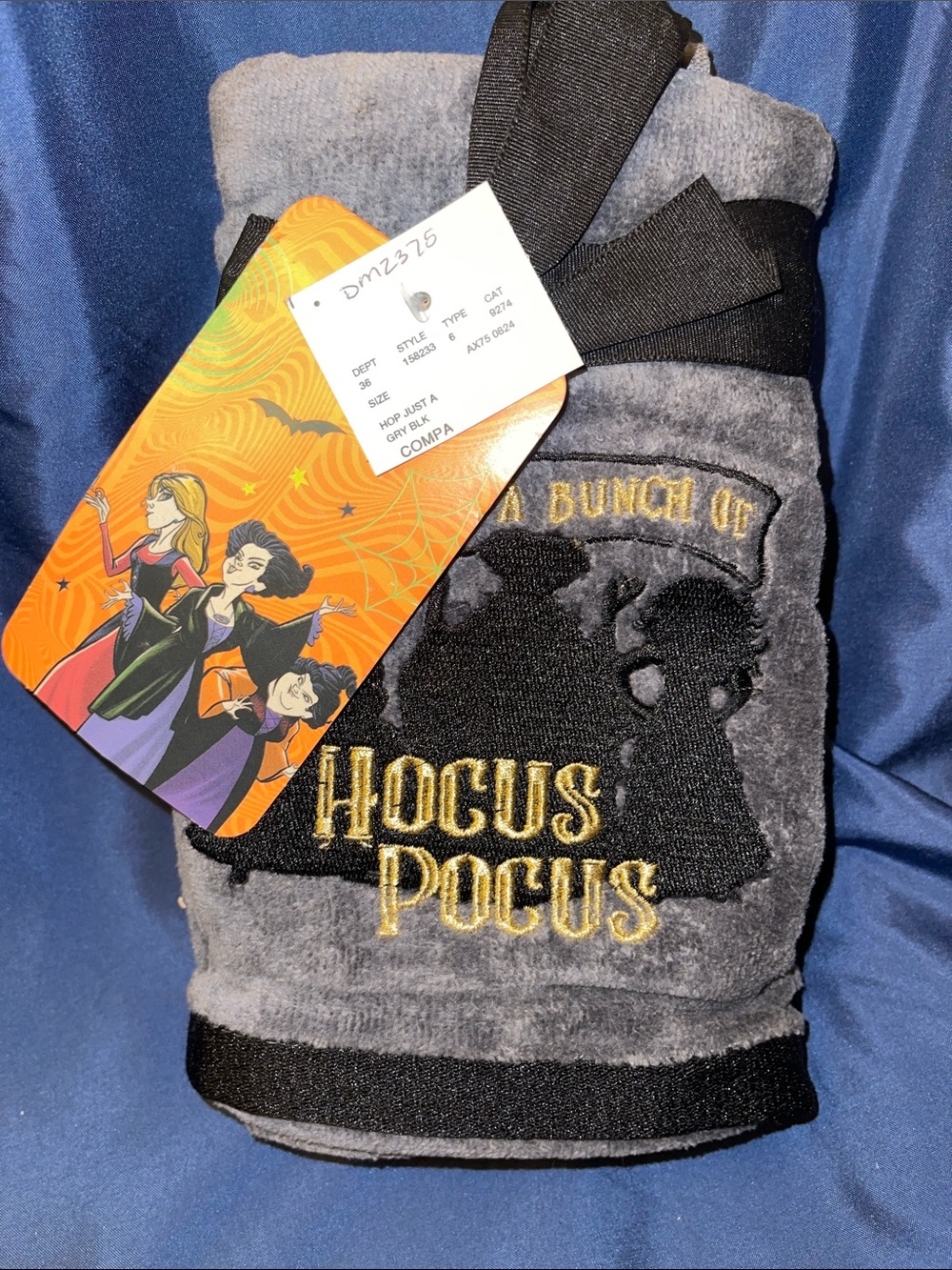 Disney 2-Pack Hocus Pocus Gray and Black Plush Hand Towels